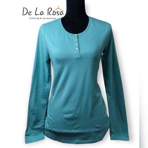 NWOT Sahalie Women's Henley Long Sleeve Shirt Size S